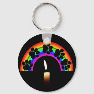 Schlüsselketten auf einem Regenbogen mit Kerze Schlüsselanhänger