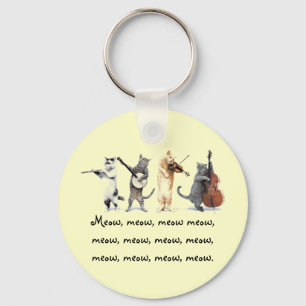 Schlüsselketten-/Gesang-Katzen/Meow, Meow, Meow Schlüsselanhänger