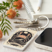 Schlüsselketten Krebs Celestial Zodiac Art Schlüsselanhänger (Vorderseite rechts)