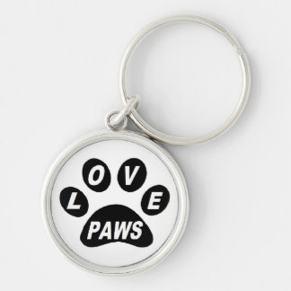 Schlüsselketten-Liebe auf Paws Black Schlüsselanhänger