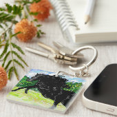 Schlüsselkettenschwarzer Hengst Schlüsselanhänger (Vorderseite rechts)