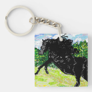 Schlüsselkettenschwarzer Hengst Schlüsselanhänger