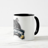 Schlüsselkrähen-Kaffee-Tasse Tasse (VorderseiteRechts)