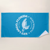 SchlüsselLargo (Meeresschildkröte) Strandtuch (Vorderseite)