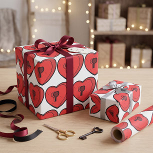 Schlüsselloch Herz Geschenkpapier