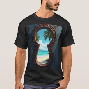 Schlüssellochansicht des Paradieses T-Shirt