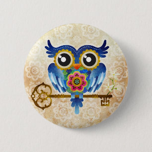Schlüssellohreule Button