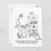 Schlüsselmaschine für die Holzverbrennung Postkarte (Vorne/Hinten)