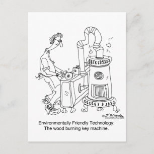 Schlüsselmaschine für die Holzverbrennung Postkarte