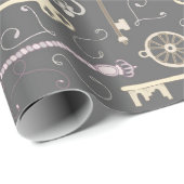Schlüsselmuster im Steampunkstil Geschenkpapier (Rolleneckpunkt)