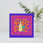 Schlüsselmuster & Party Einladung (Stehend Vorderseite)