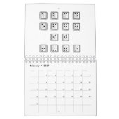 Schlüsselnummern des Braille-Computers Kalender (Feb 2027)