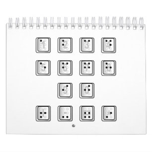 Schlüsselnummern des Braille-Computers Kalender