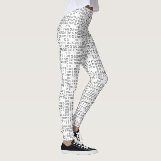 Schlüsselnummern des Braille-Computers Leggings (Rechts)