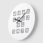 Schlüsselnummern für Braille-Computer Große Wanduhr (Winkel)