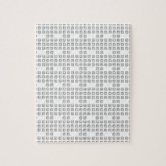 Schlüsselnummern für Braille-Computer Puzzle (Vertikal)