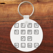 Schlüsselnummern für Braille-Computer Schlüsselanhänger (Vorderseite)