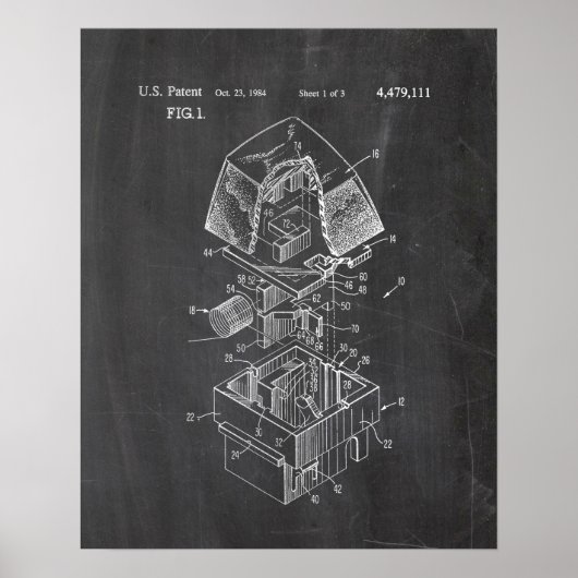 Schlüsselpatent für mechanische Tastatur Poster (Vorne)