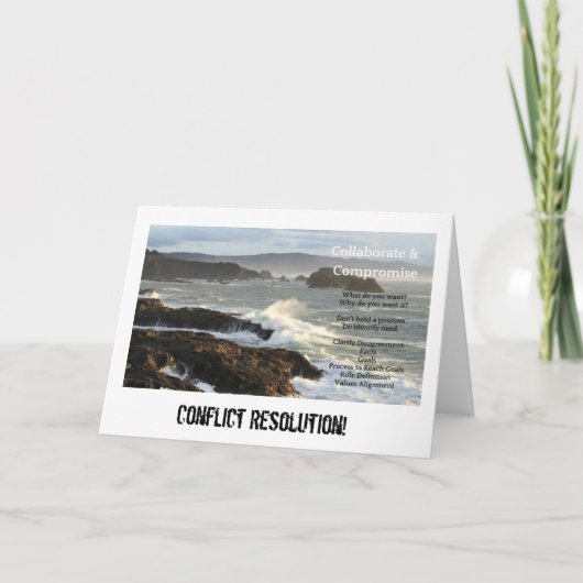 Schlüsselpunktkarte für die Konfliktlösung Karte (Vorderseite)