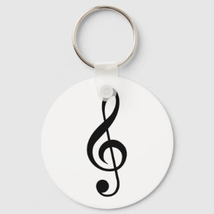 Schlüsselring Clef Schwarz/Weiß Schlüsselanhänger