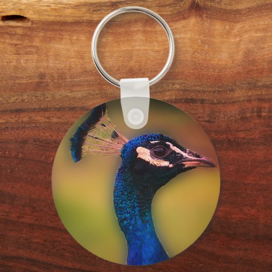 Schlüsselring für den Pfauenkopf-Foto Schlüsselanhänger (Vorderseite)