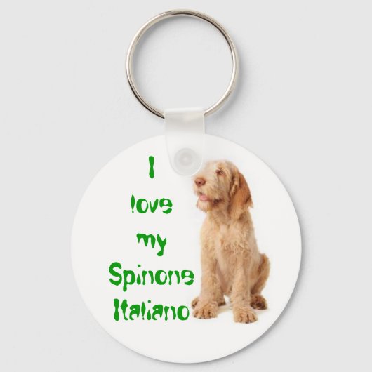 Schlüsselring - "I Liebe my Spinone Italiano". Schlüsselanhänger (Vorderseite)