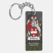 Schlüsselring mit Familienname-Bedeutung u. Wappen (Vorderseite links)