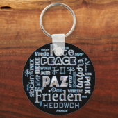 Schlüsselring mit mehrsprachiger Friedensgestaltun Schlüsselanhänger (Vorderseite)