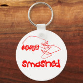 Schlüsselring zusammengebrochen - rotes abgestürzt schlüsselanhänger (Vorderseite)