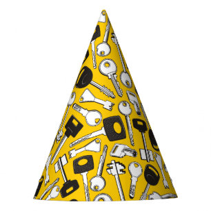 Schlüsselsatz Hintergrund Partyhütchen