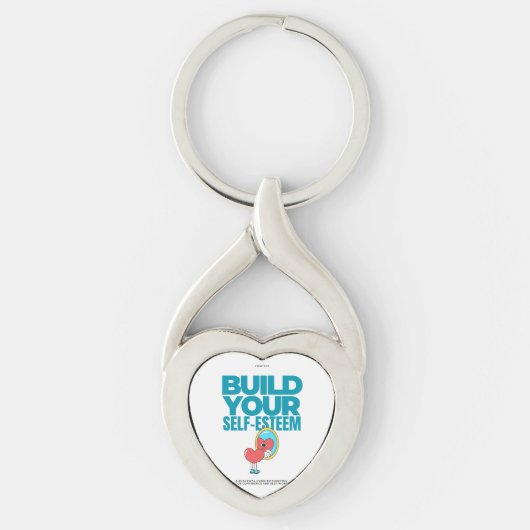 Schlüsseltür mit Text Build your self esteem Schlüsselanhänger (Vorderseite)