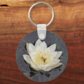 Schlüsselüweisse Seerosenblte Schlüsselanhänger (Vorderseite)