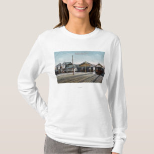 Schlüsselweg-Fährhafen und Eisenbahn T-Shirt