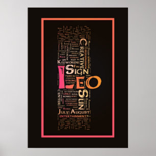 Schlüsselwort-Plakat Löwen Poster