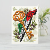 Schlüsselzeichen des Rückkehrrechts Palästinas Einladung (Stehend Vorderseite)