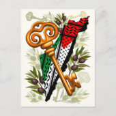 Schlüsselzeichen des Rückkehrrechts Palästinas Feiertagspostkarte (Vorderseite)