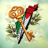 Schlüsselzeichen des Rückkehrrechts Palästinas Fensteraufkleber (Blatt 3)