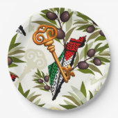 Schlüsselzeichen des Rückkehrrechts Palästinas Pappteller (Vorderseite)