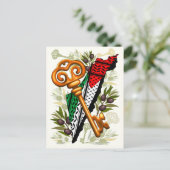 Schlüsselzeichen des Rückkehrrechts Palästinas Postkarte (Stehend Vorderseite)