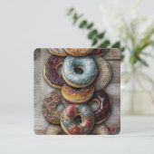 Schmackhafte Bagels Feiertagskarte (Stehend Vorderseite)