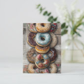 Schmackhafte Bagels Postkarte (Stehend Vorderseite)