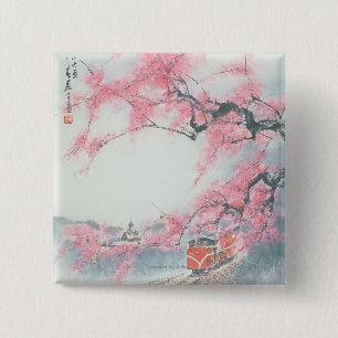 Schmal-mit der Eisenbahn beförderter Zug an Mt. Button