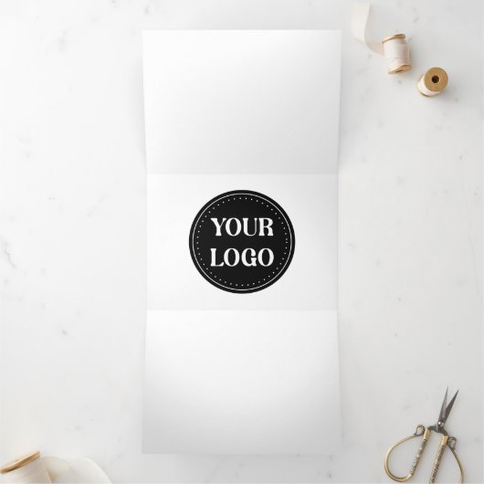 Schmal, modern, poliert und anpassbar dreifach gefaltete urlaubskarte (Innenseite)