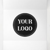 Schmal, modern, poliert und anpassbar dreifach gefaltete urlaubskarte (Innenseite Mitte)