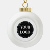 Schmal, modern, poliert und anpassbar keramik Kugel-Ornament (Vorderseite)