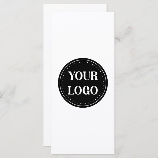 Schmal, modern, poliert und anpassbar menükarte (Vorne/Hinten)