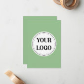 Schmal, modern, poliert und anpassbar mitteilungskarte (Vorderseite/Rückseite Beispiel)