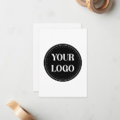 Schmal, modern, poliert und anpassbar mitteilungskarte (Vorderseite/Rückseite Beispiel)