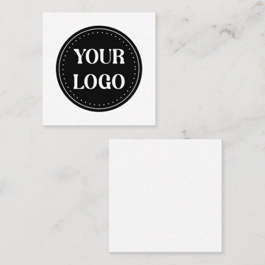 Schmal, modern, poliert und anpassbar quadratische visitenkarte (Vorne/Hinten)