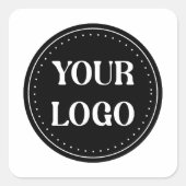 Schmal, modern, poliert und anpassbar quadratischer aufkleber (Vorderseite)